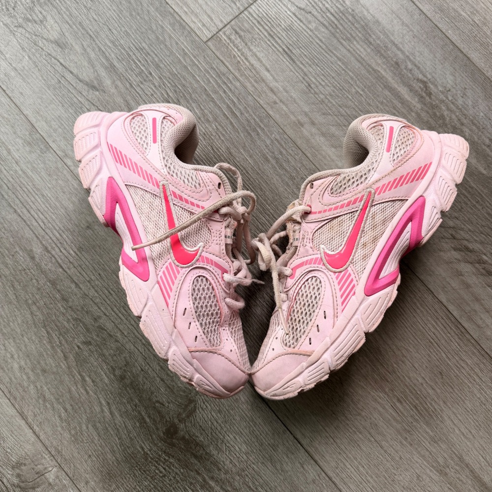 Nike Girls Youth 5Y Pink Running Shoes Swoosh Mesh Sneakers IO7458-663